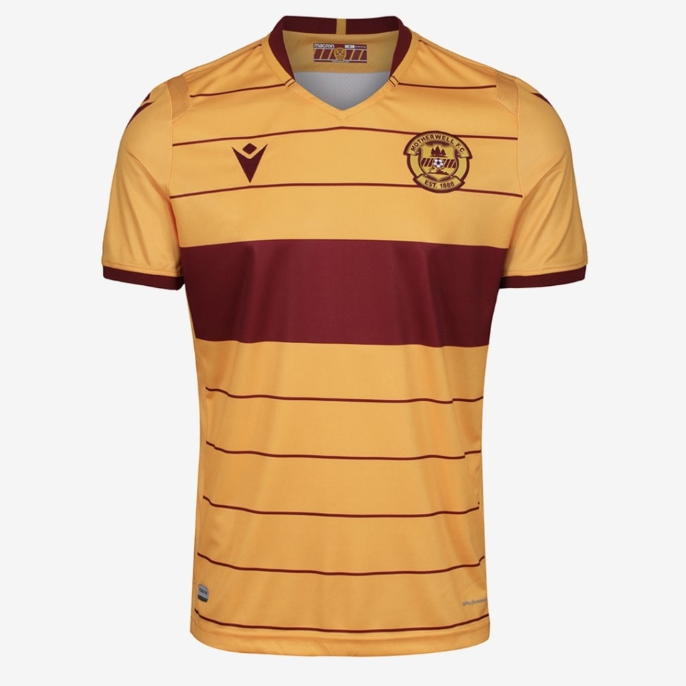 NWT MOTHERWELL MACRON 2019-20 HOME SHIRT SIZE X-SMALL JUNIOR